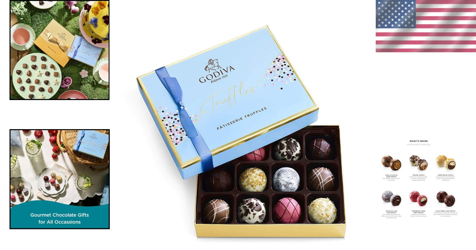Elegant 12-Piece Chocolate Truffles Gift Box for Birthdays & Special Moments