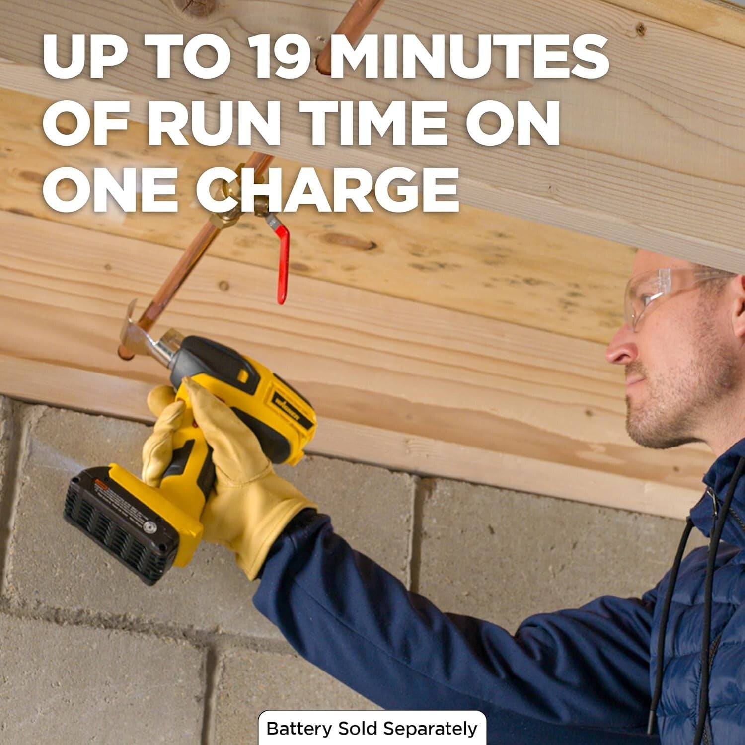 Versatile Cordless Heat Gun - SprayTech FURNO 550, 5 Temp Settings, 2 Nozzles