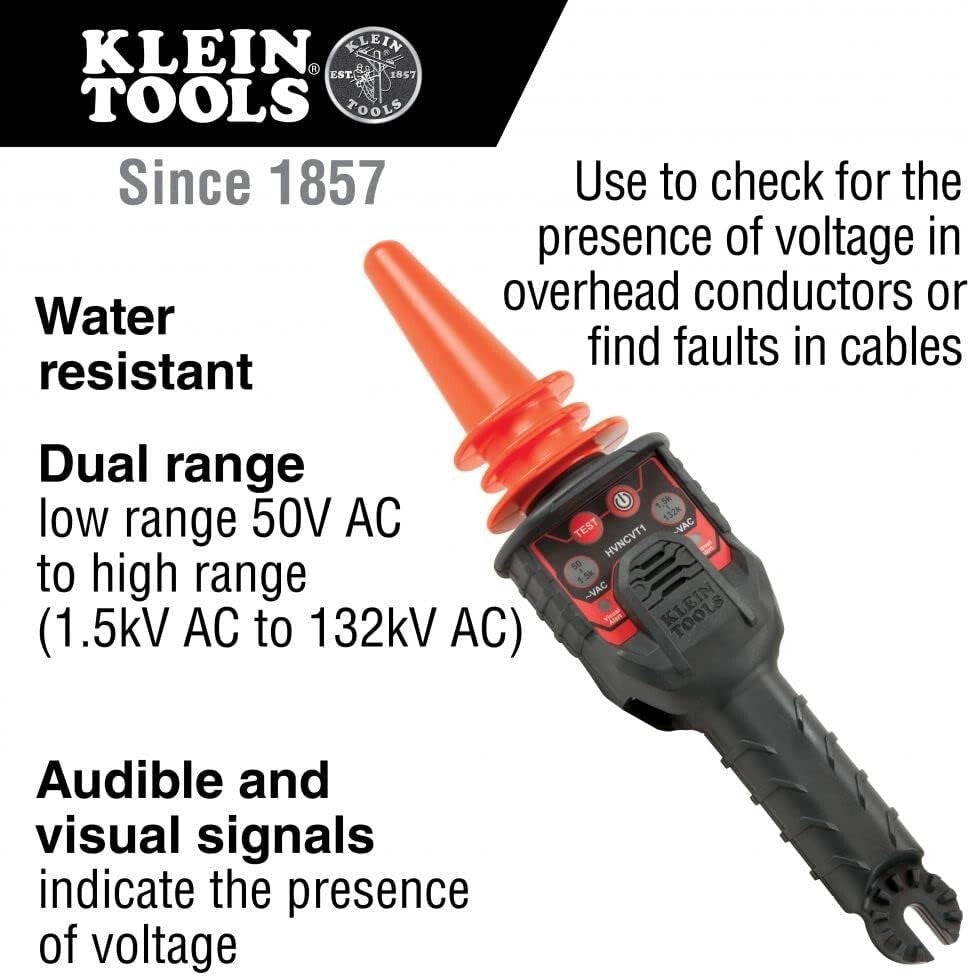 Dual-Range Non-Contact Voltage Tester with Visual and Audible Alerts