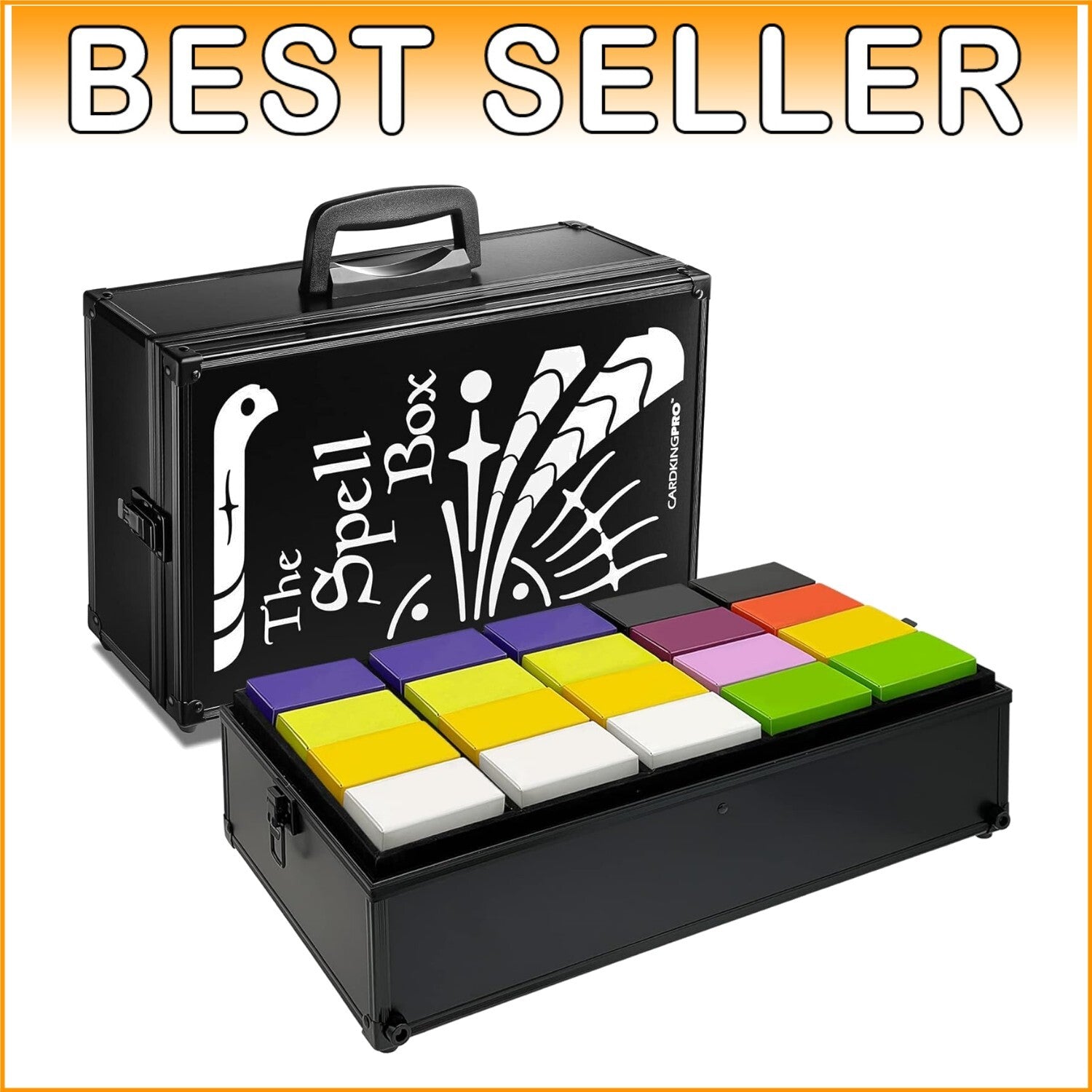 Elegant Rectangular Card Holder with 8 Dividers for Ultimate Game Organization