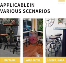 Load image into Gallery viewer, Vintage Industrial Bar Stools - Rustic Design with Swivel &amp; Adjustable Heights
