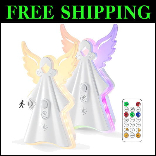 2PCS Touch LED Night Lights - Adjustable Brightness, Remote, Perfect for Gifts