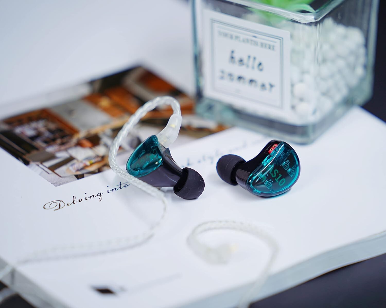Cyan In-Ear Headphones with Exceptional Bass and Sound Isolation - Adult Use