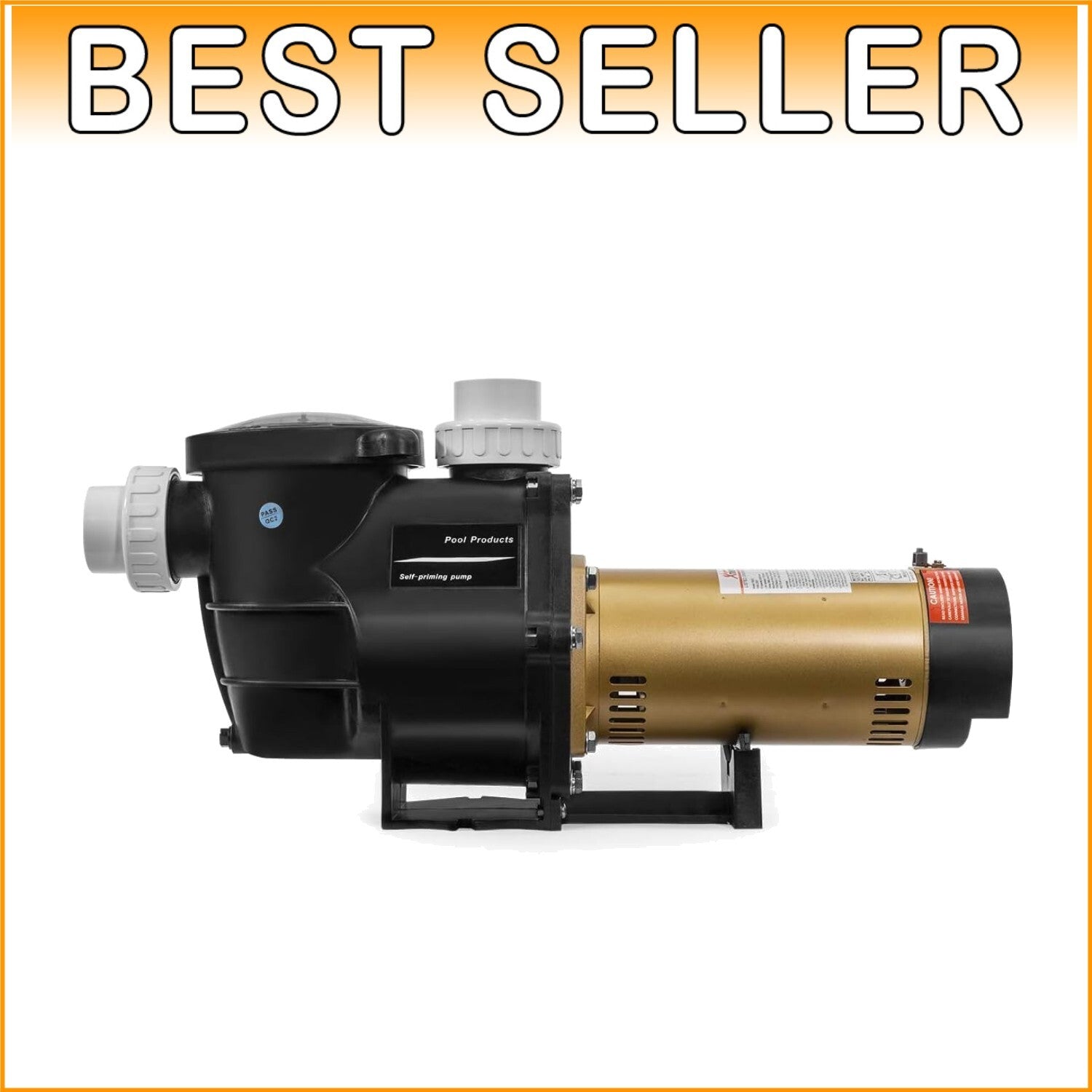 Durable 2HP Self-Priming Pool Pump - Efficient 66ft Lifting Height & 97GPM Flow