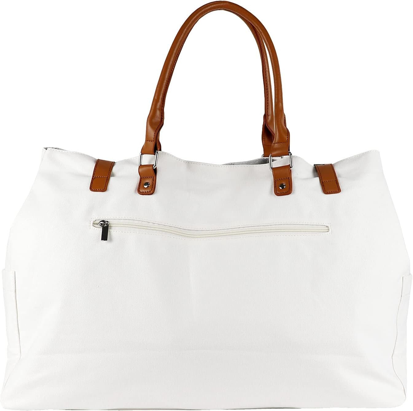 Stylish Waterproof Beach Bag with Vegan Leather Handle - Ideal for Travel & Fun