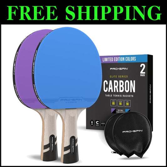 Ergonomic Ping Pong Paddles with 2.0mm Sponge - Pro-Level Performance Guaranteed
