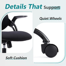 Load image into Gallery viewer, Ergonomic High-Back Office Chair with Lumbar Support and Flip-Up Armrests, Black
