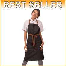 Load image into Gallery viewer, Versatile Denim Bib Apron for Cooking &amp; Serving - 4 Pockets, Adjustable Fit