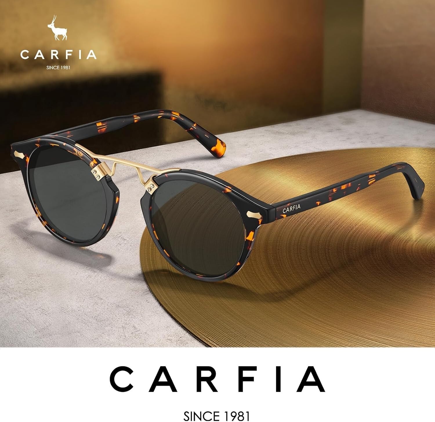 Small Face Acetate Polarized Sunglasses - Double Bridge, UV Protection for Women