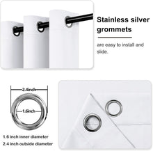 Load image into Gallery viewer, Energy-Saving Greyish White 84x60 Curtains - Perfect for Bedroom or Living Room