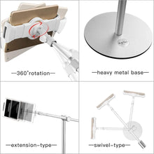Load image into Gallery viewer, Premium Aluminum Tablet Stand - 360° Adjustable for Bed, Kitchen, and Office Use