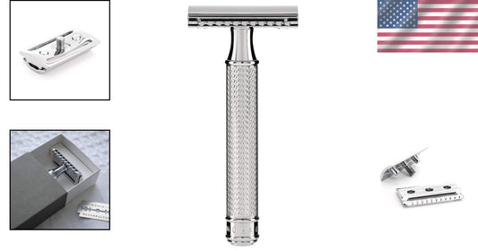 Sustainable Luxury Safety Razor with Chrome Finish - Shave with Precision
