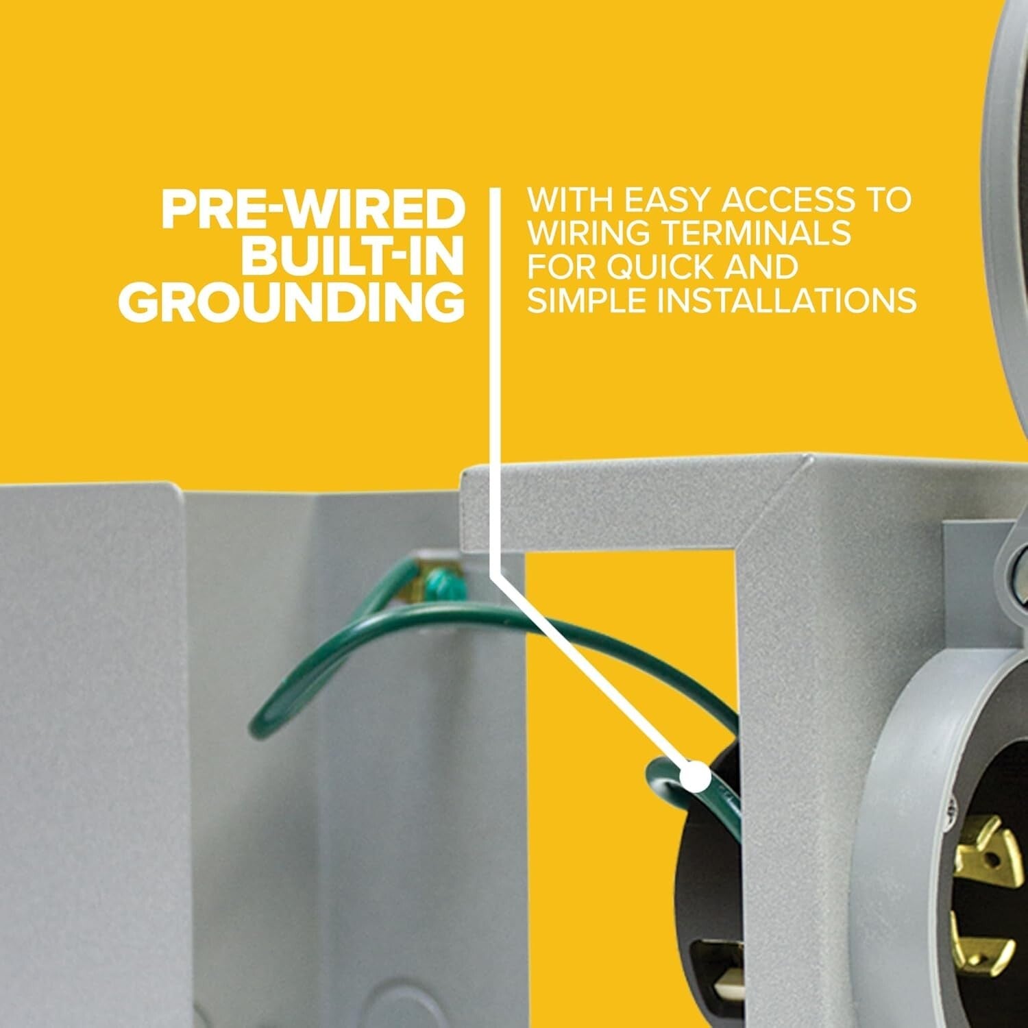 50-Amp NEMA 3R Watertight Power Inlet Box for Safe Generator Connections