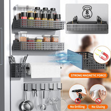 Load image into Gallery viewer, Customizable Magnetic 2-Tier Spice and Utility Rack with Strong Magnetic Hold