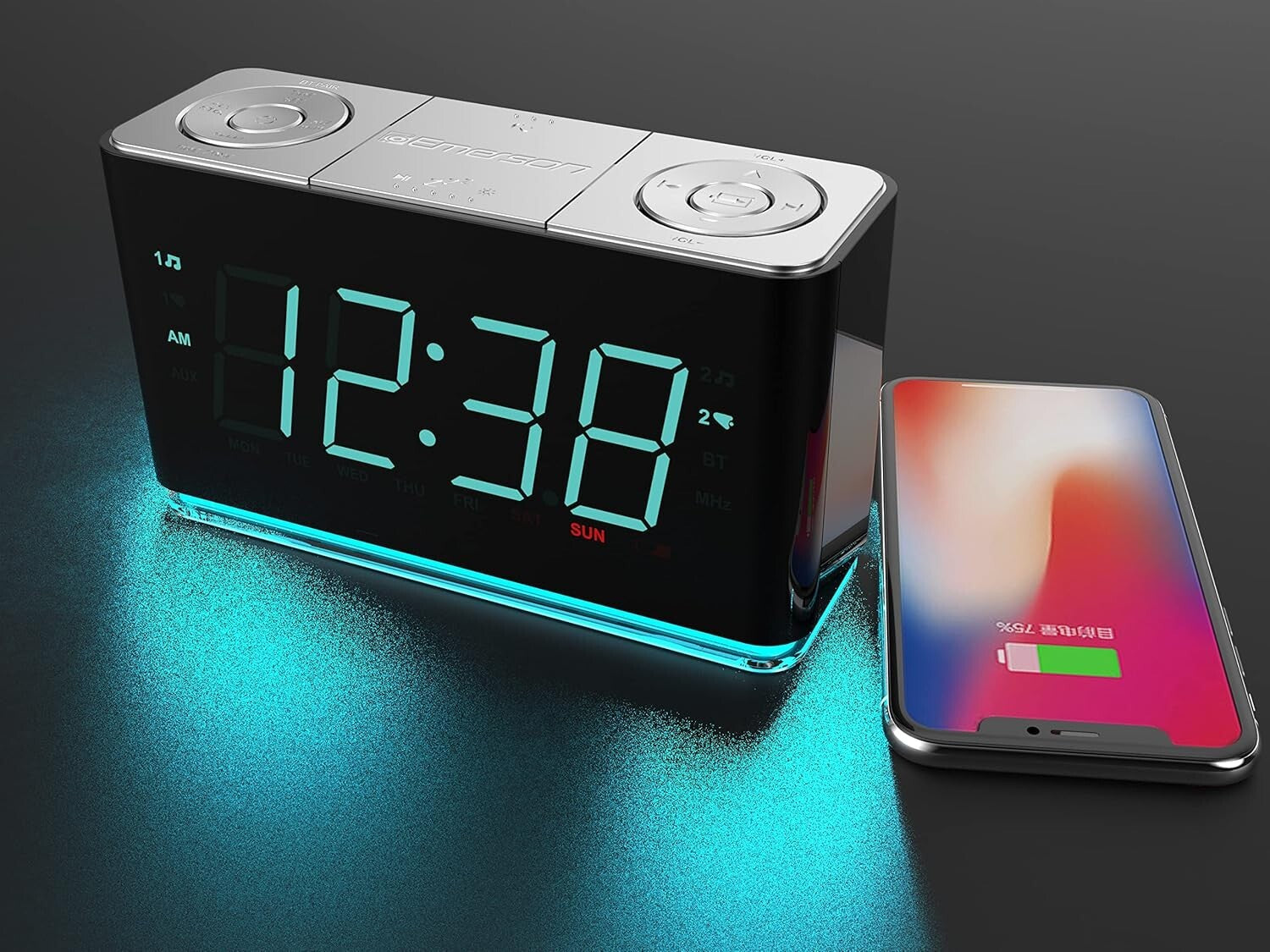 Personalized Bluetooth Alarm Clock Radio with USB Output for Effortless Mornings