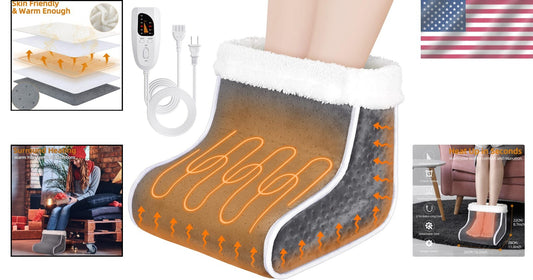 Electric Heated Foot Warmer with 6 Settings, Fast Heating for Ultimate Comfort