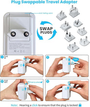 Load image into Gallery viewer, 5-in-1 Universal Travel Adapter with USB Ports: Compatible for 150+ Countries