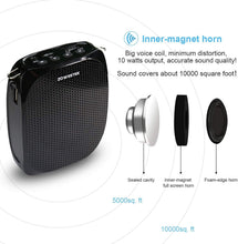 Load image into Gallery viewer, 10W Teacher Voice Amplifier with UHF Wireless &amp; Wired Microphones for Classrooms