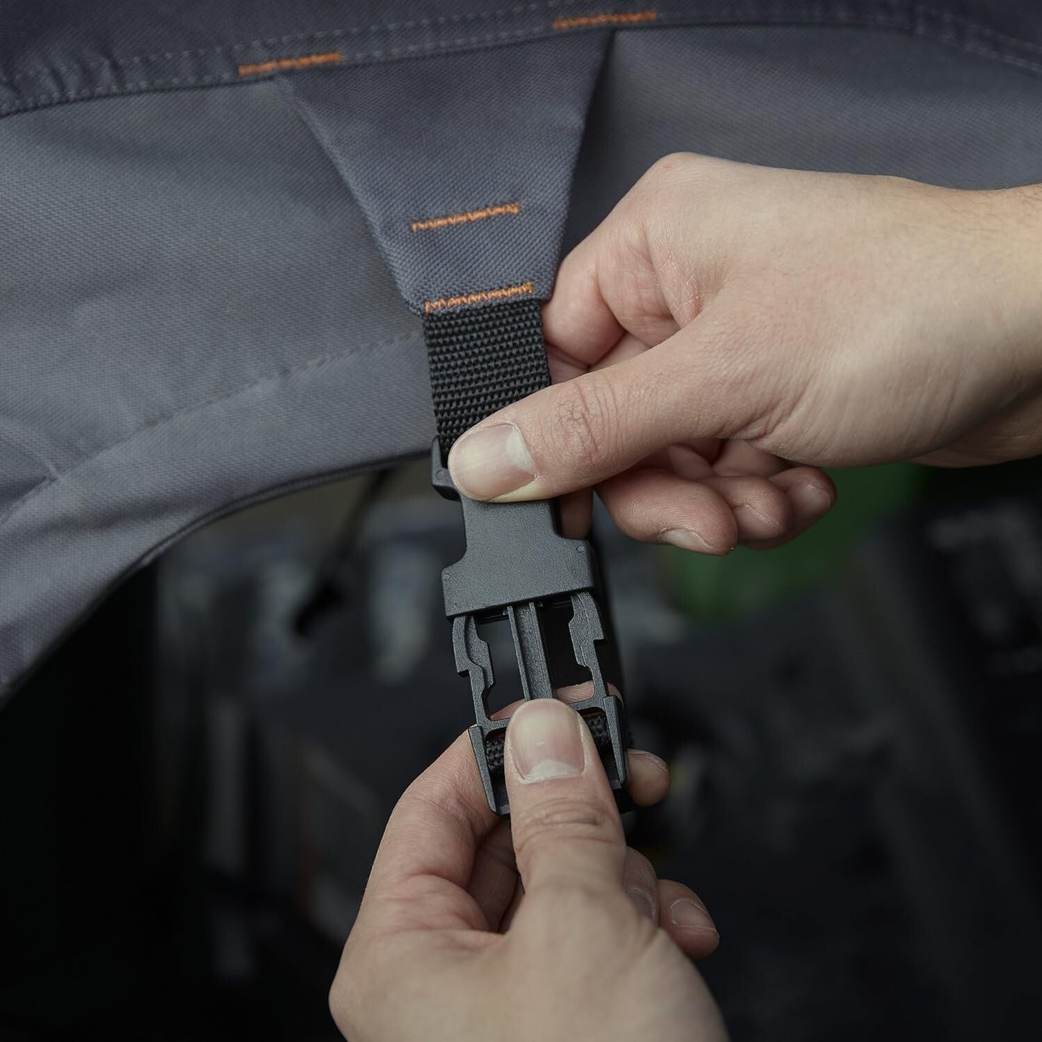 Durable Black Tractor Cover with Elastic Fit - Protection Against Elements