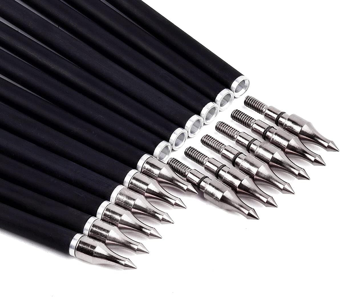 Durable 31" Carbon Arrows with 5" Turkey Feathers for Recurve & Compound Bows