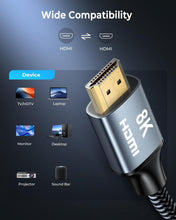 Load image into Gallery viewer, 40ft 8K HDMI 2.1 Cable with 48Gbps Speed - Ideal for Gaming &amp; Home Theater