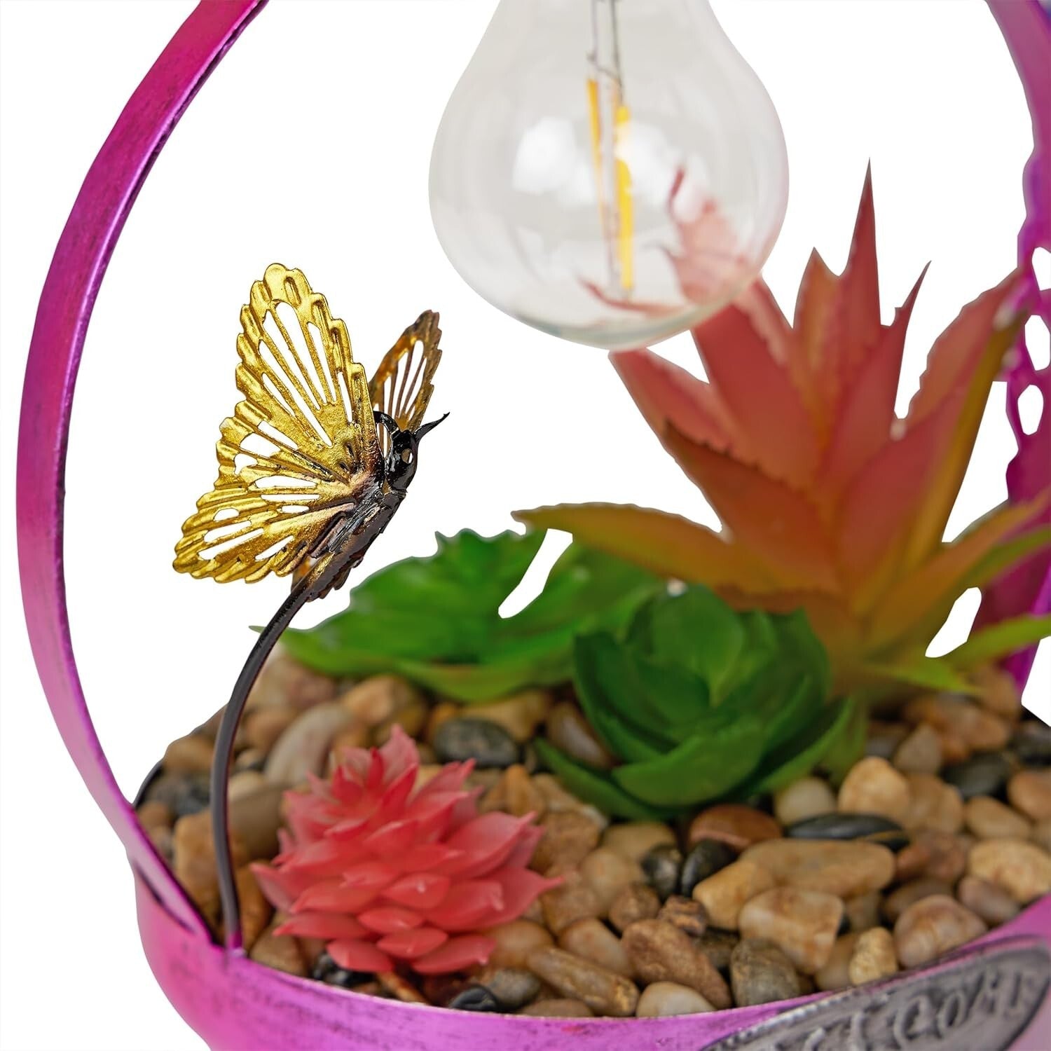 Charming 16'' Solar Metal Flamingo with LED Light – Perfect Outdoor Decor Piece