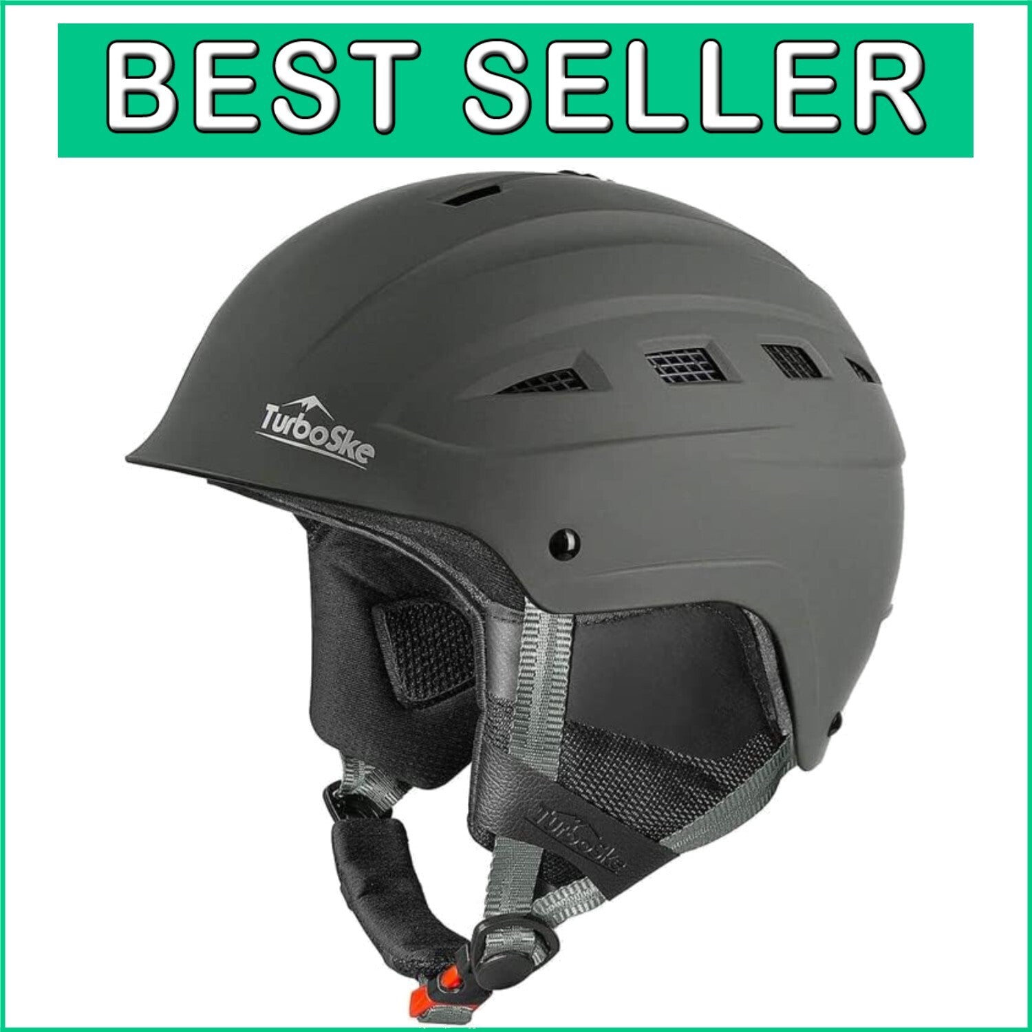 Adjustable Snow Sports Helmet in Matte Gray - Perfect for Skiing & Snowboarding