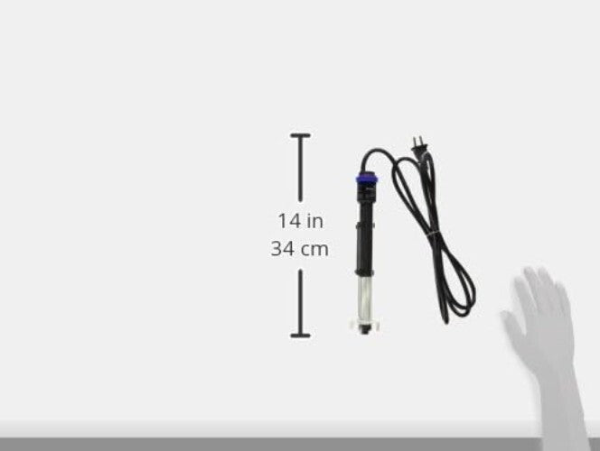 Compact 25W Submersible Heater with TruTemp Dial for Precise Fish Heating