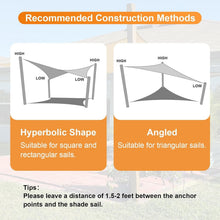Load image into Gallery viewer, Reinforced 20' Dark Grey Sun Shade Sail - Custom Sizes &amp; Quick Installation
