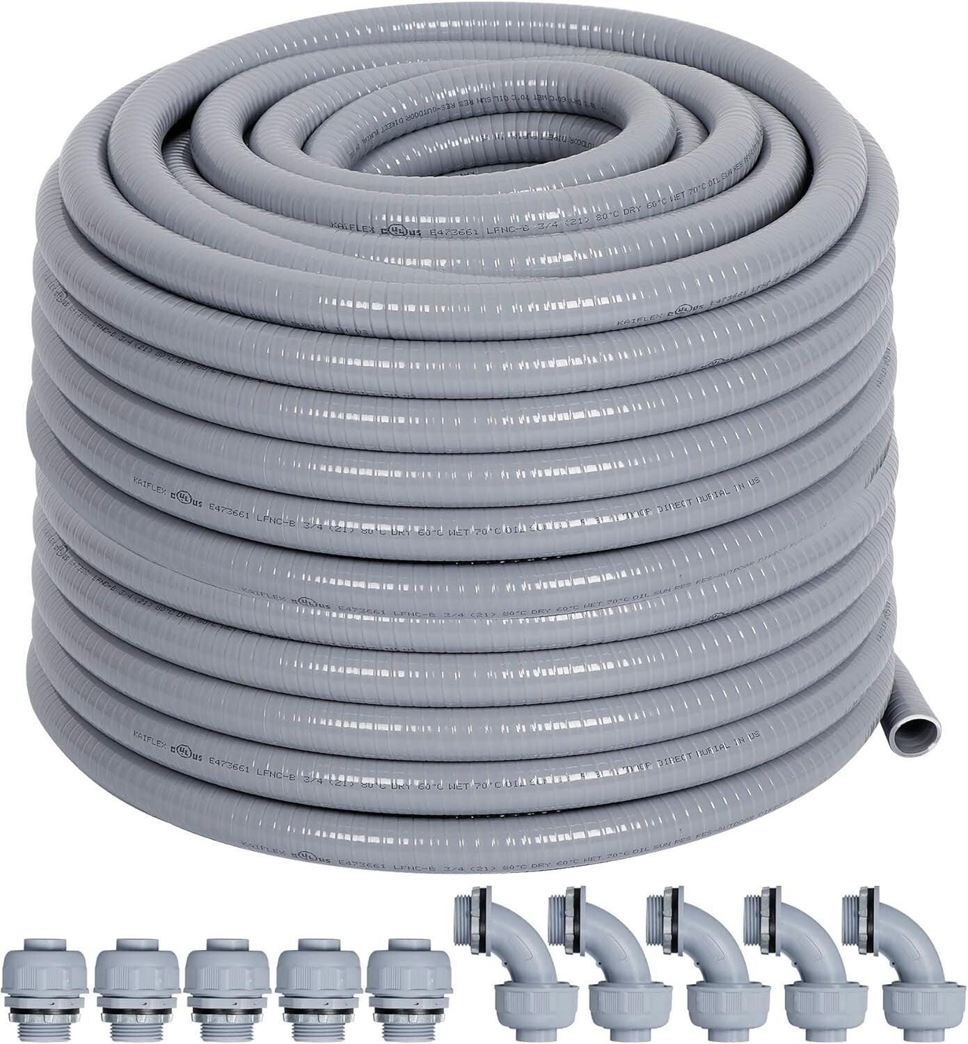 Premium 1/2" Liquid-Tight PVC Conduit Kit for Versatile Electrical Installations
