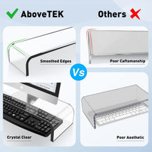 Load image into Gallery viewer, Crystal Clear Acrylic Monitor Riser - Supports Up to 50 Lbs, Multi-Purpose Use