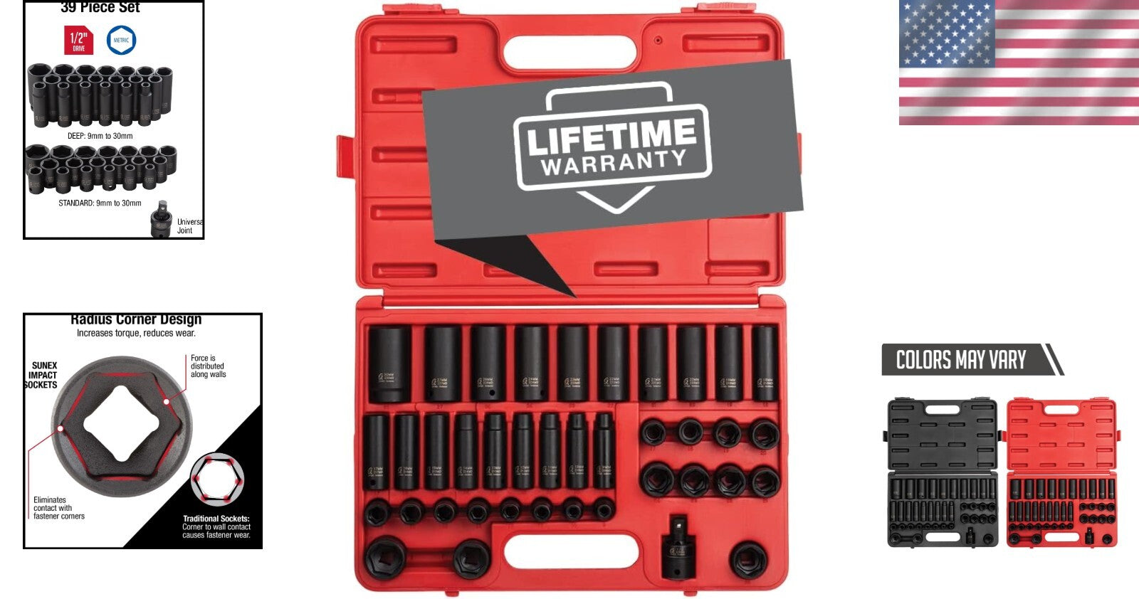 Heavy Duty Master Impact Socket Set (39-Piece, 9mm-30mm) with Storage Case