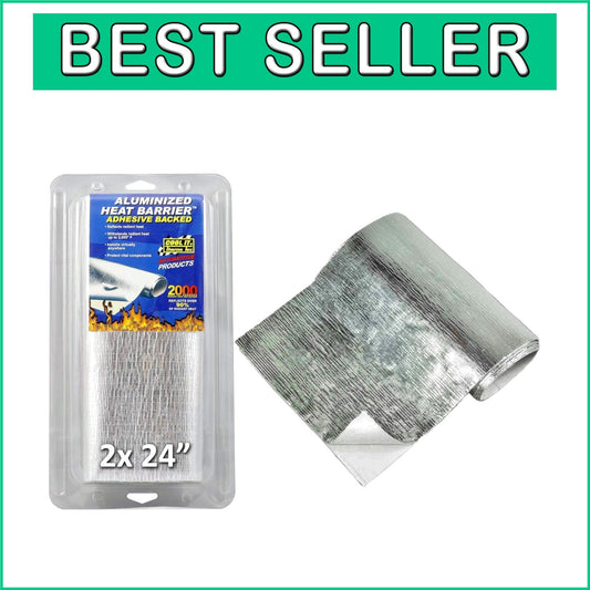 Flexible Reflective Aluminized Heat Barrier - 2000°F Protection, 2 Sheets 12x24