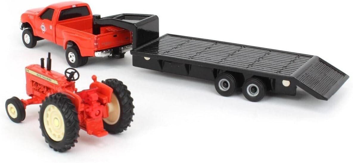 1/64 Scale Allis Chalmers D19 Tractor with Ford F350 & 5th Wheel Trailer Set