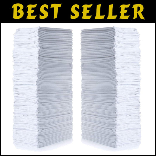 Versatile 600 Count Cotton Shop Towels, 14"x12" - Ideal for All Cleaning Needs