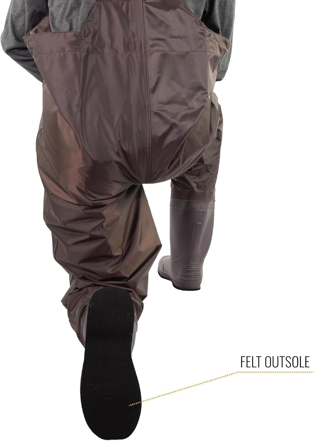 Adjustable Rana II Men's Fishing Waders - PVC Upper & Felt/Cleated Boots