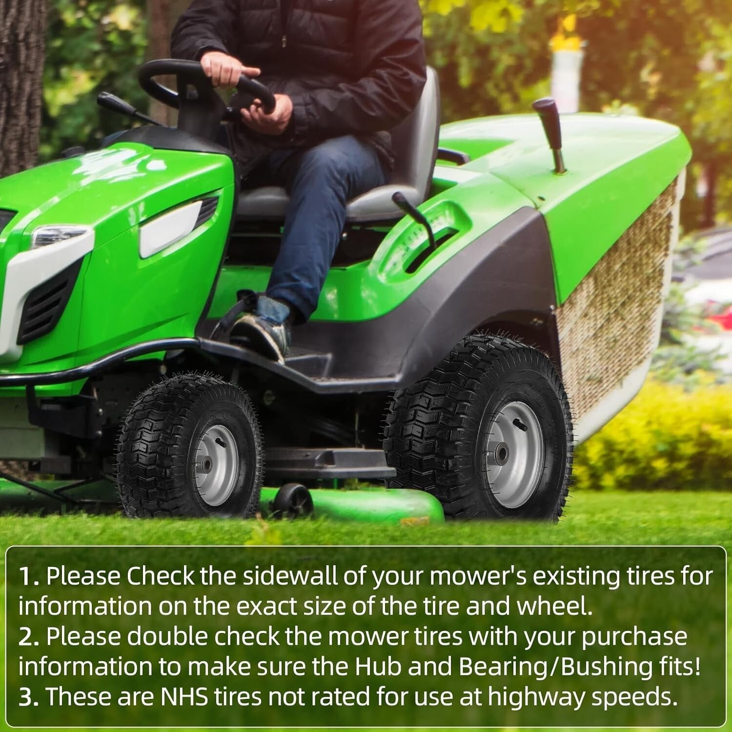 4-Ply 15 x 6.00-6 Tire & Wheel Assembly - Ideal for John Deere Riding Mowers