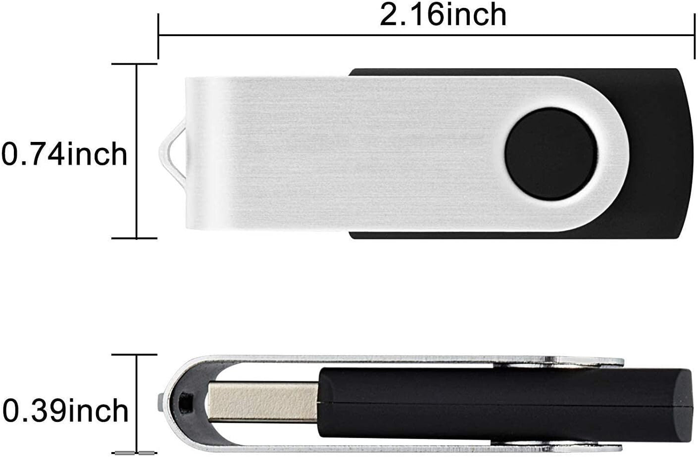 100-Pack 2GB USB Flash Drives with LED Indicator - Durable and Lightweight