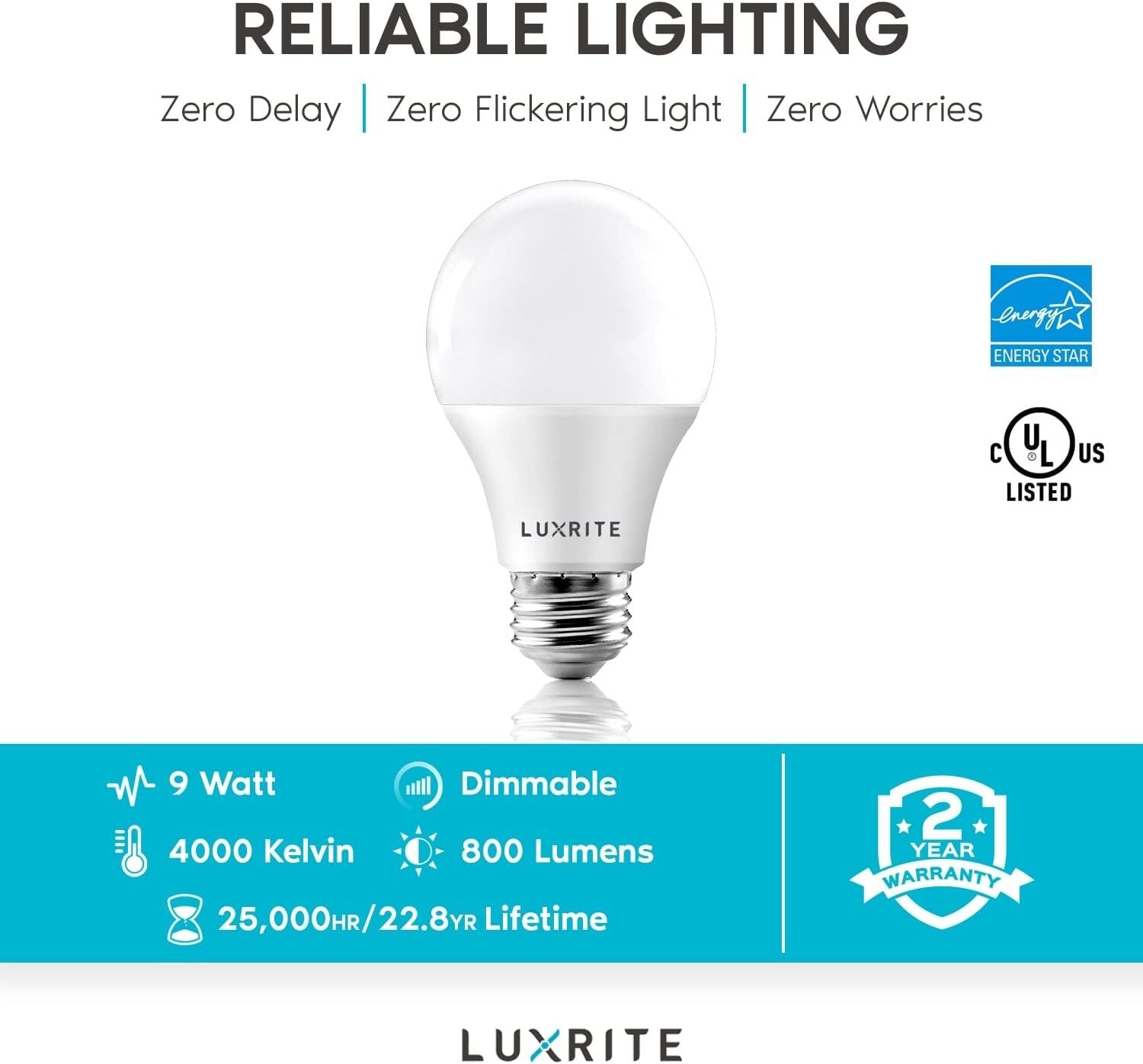 16-Pack A19 Dimmable LED Bulbs - 9W Cool White, Perfect for Indoor/Outdoor Use