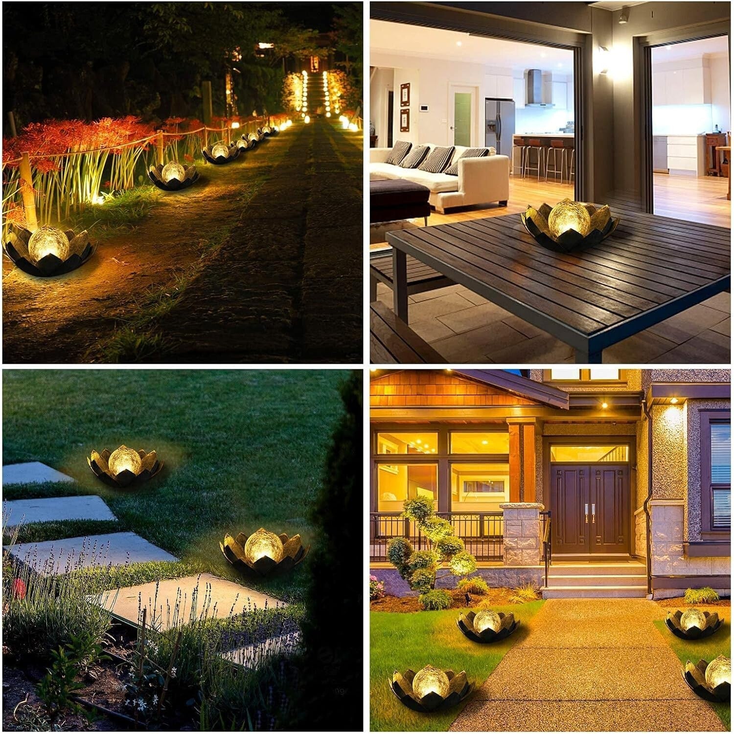 Elegant Waterproof Solar Lotus Light with Touch Control for Outdoor Spaces