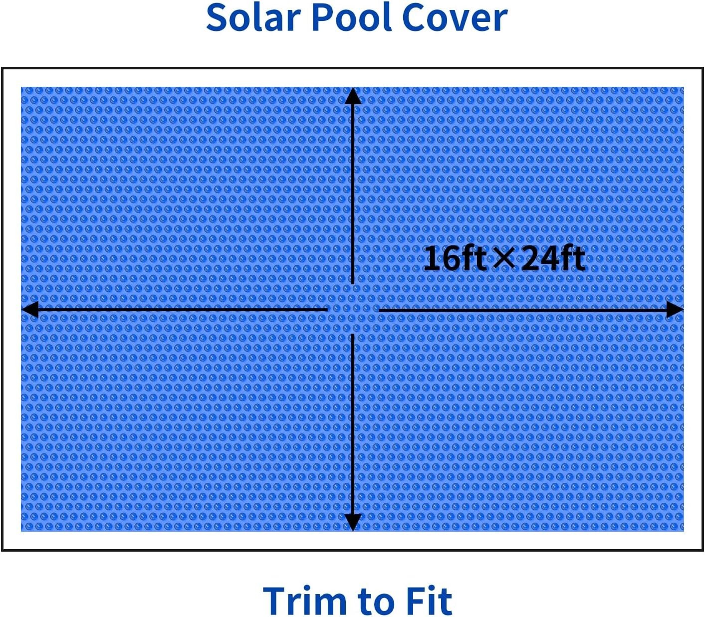 Eco-Friendly 16-Mil Solar Pool Cover - 16x24ft for Efficient Pool Heating
