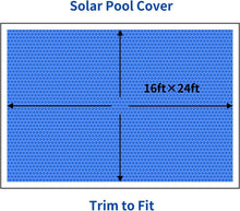 Load image into Gallery viewer, Eco-Friendly 16-Mil Solar Pool Cover - 16x24ft for Efficient Pool Heating