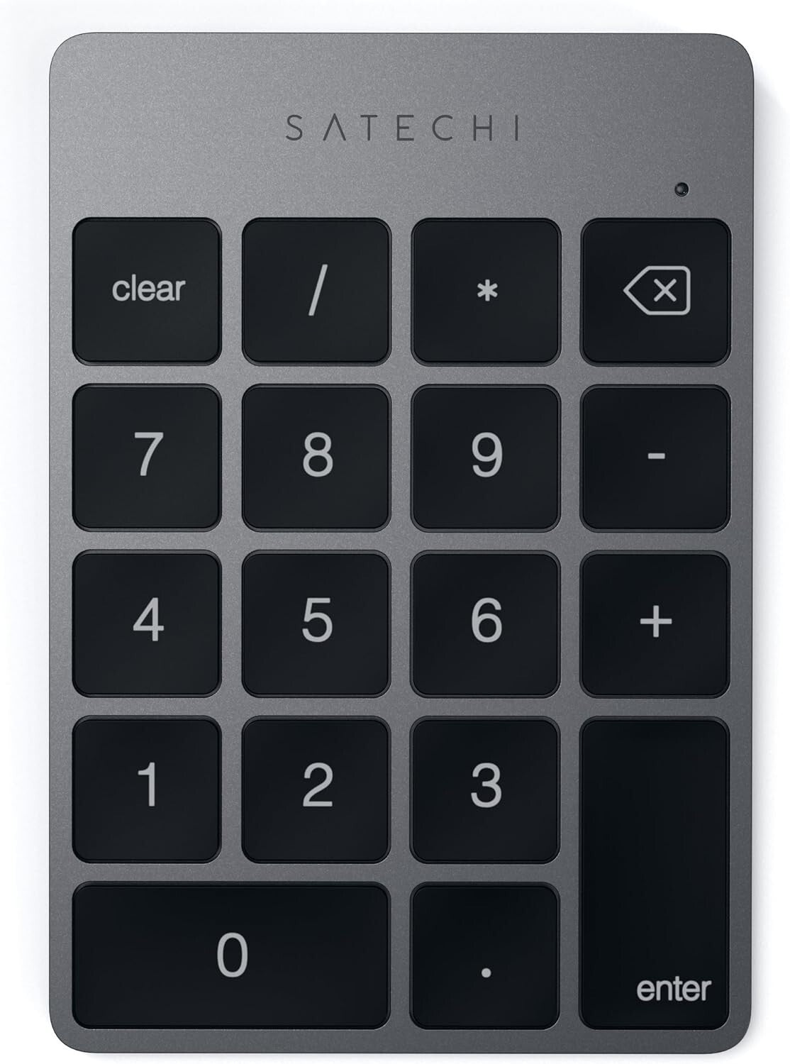 Ergonomic Wireless 18-Key Numeric Keypad for Mac & Windows - Space Gray