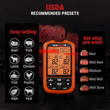 Load image into Gallery viewer, RF 2000FT Meat Thermometer with Color-Coded Probes - Ideal for Grilling Outdoors