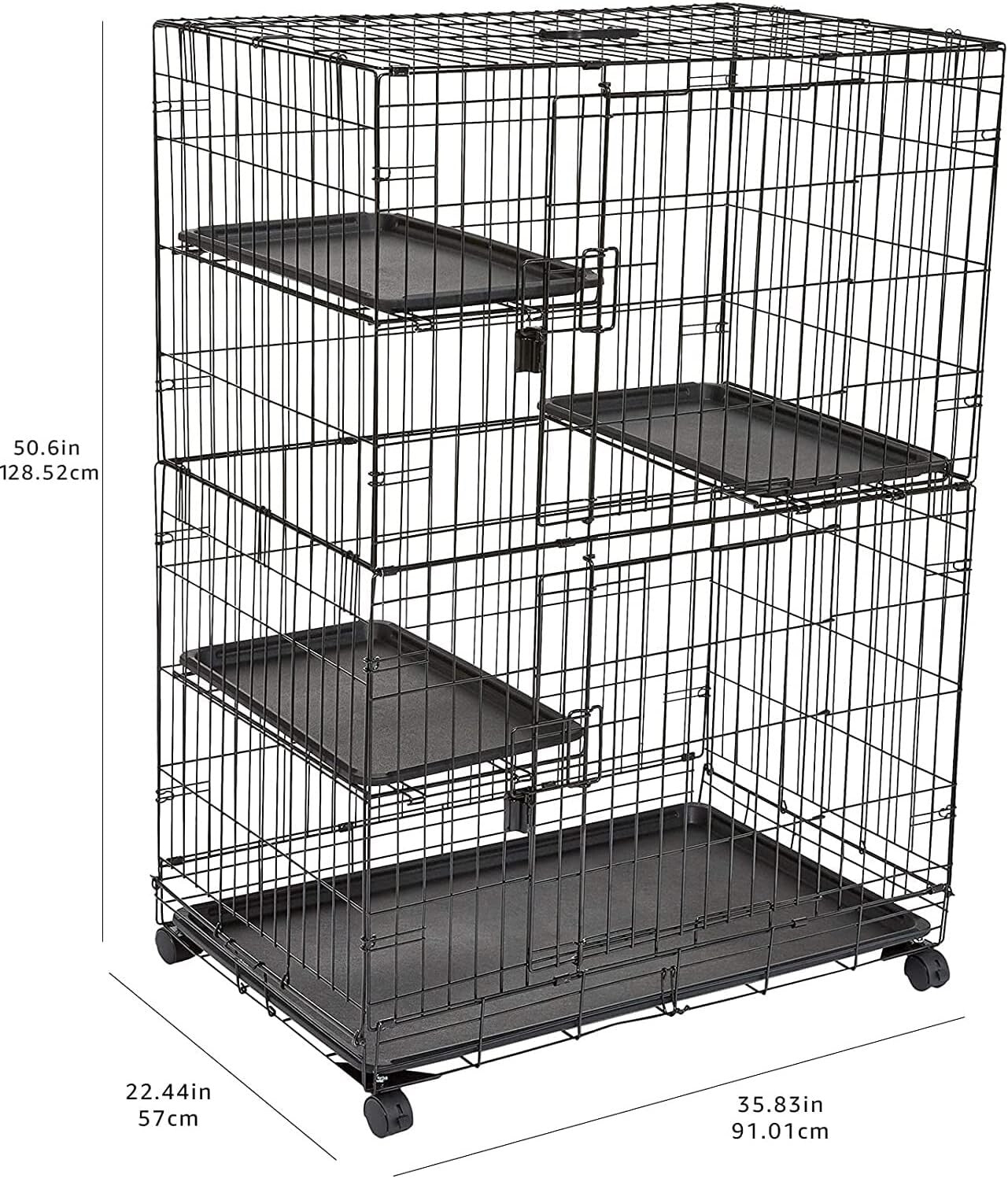 Metal 3-Tier Cat Cage Playpen: Secure & Stylish Safety for your Feline Friends