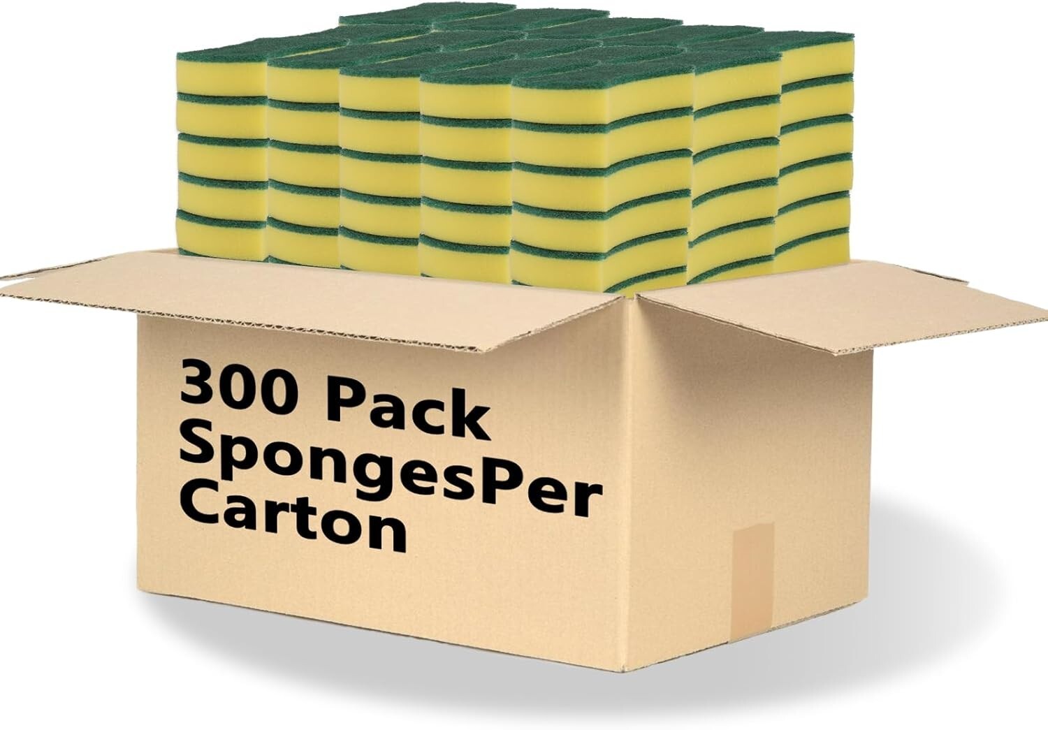 300-Pack Eco-Friendly Non-Scratch Kitchen Cleaning Sponges for Versatile Use