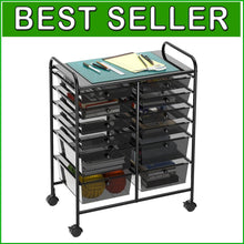 Load image into Gallery viewer, Versatile 12 Drawer Utility Cart with Locking Wheels - Perfect for Crafting