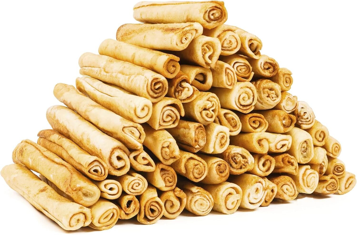 Dental Health Rawhide Rolls for Small Dogs - 60 Count Chicken Flavor Treats