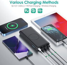 Load image into Gallery viewer, 5-in-1 Wireless Portable Charger 36800mAh – Solar &amp; Fast Charging Power Bank