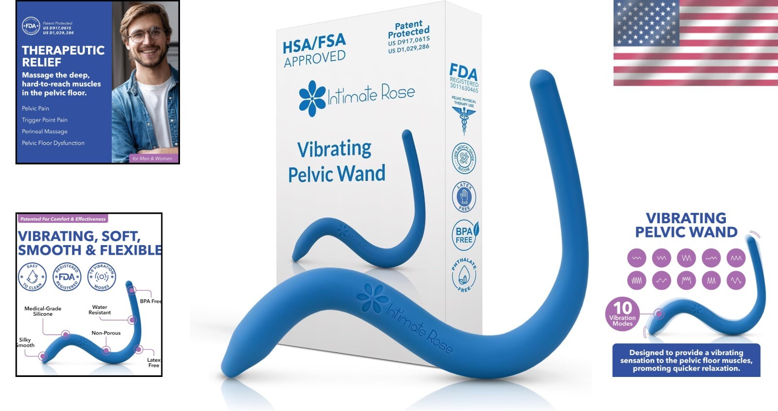 Vibrating Pelvic Wand for Pain Relief - Doctor-Designed Therapy for Men & Women